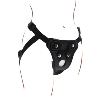 GET REAL - ARNÊS DE PRAZER STRAP-ON PRETO - D-234616 - Dona Pimenta