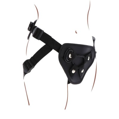 GET REAL - STRAP-ON DELUXE CHICOTE PRETO - D-234617 - Dona Pimenta