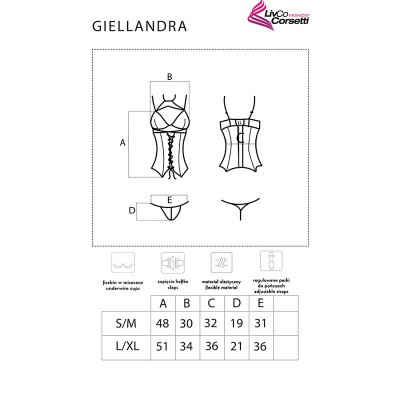 LIVCO CORSETTI FASHION - COLEO GIELLANDRA FOR THE SENSES CORSET + CALCINHA PRETA - D-239182 - Dona Pimenta