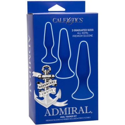 ADMIRAL - KIT 3 PLUG ANAL AZUL - D-238333 - Dona Pimenta