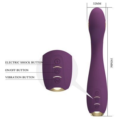 PRETTY LOVE - VIBRADOR HECTOR ELECTROSHOCK POR APP CONTROL ROXO - D-238745 - Dona Pimenta