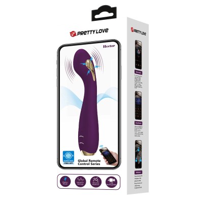 PRETTY LOVE - VIBRADOR HECTOR ELECTROSHOCK POR APP CONTROL ROXO - D-238745 - Dona Pimenta