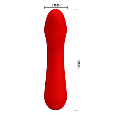 PRETTY LOVE - VIBRADOR RECARREGVEL CETUS VERMELHO - D-238714 - Dona Pimenta