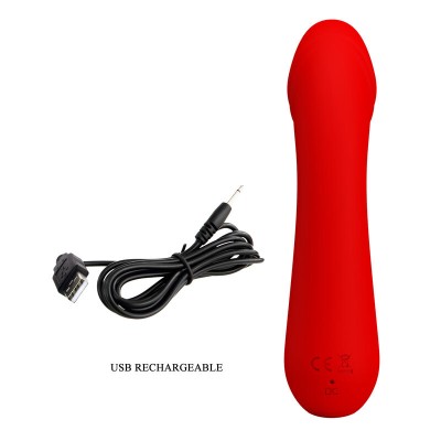 PRETTY LOVE - VIBRADOR RECARREGVEL CETUS VERMELHO - D-238714 - Dona Pimenta