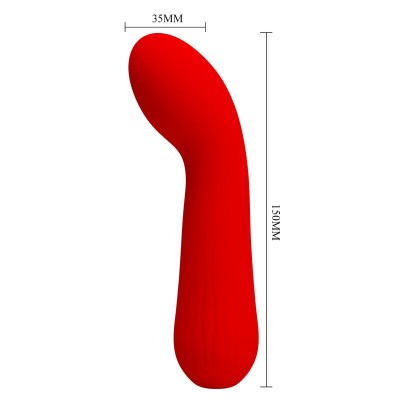 PRETTY LOVE - VIBRADOR RECARREGVEL FAUN VERMELHO - D-238717 - Dona Pimenta