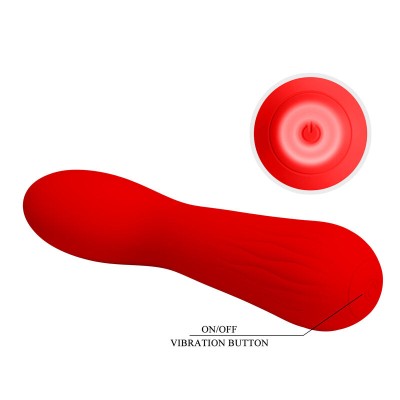 PRETTY LOVE - VIBRADOR RECARREGVEL FAUN VERMELHO - D-238717 - Dona Pimenta