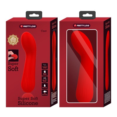 PRETTY LOVE - VIBRADOR RECARREGVEL FAUN VERMELHO - D-238717 - Dona Pimenta