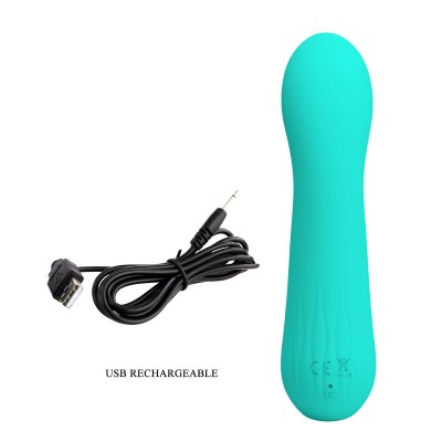 PRETTY LOVE - VIBRADOR RECARREGVEL FAUN AQUA VERDE - D-238719 - Dona Pimenta