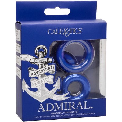 ADMIRAL - CONJUNTO DE ANÉIS DE GALO AZUL - D-238320 - Dona Pimenta