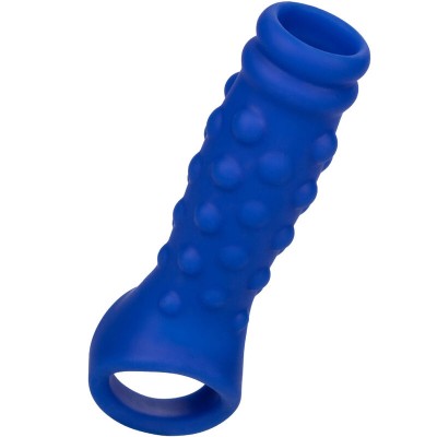 ADMIRAL - CAPA PARA PÊNIS COM FRISAS SILICONE LÍQUIDO AZUL - D-238322 - Dona Pimenta