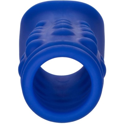 ADMIRAL - CAPA PARA PÊNIS COM FRISAS SILICONE LÍQUIDO AZUL - D-238322 - Dona Pimenta