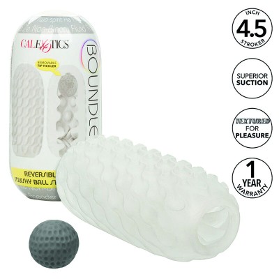 CALIFORNIA EXOTICS - BOUNDLESS REVERSÍVEL SQUISHY BALL STROKE AMARELO - D-238412 - Dona Pimenta