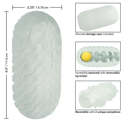 CALIFORNIA EXOTICS - BOUNDLESS REVERSÍVEL SQUISHY BALL STROKE CINZA - D-238413 - Dona Pimenta