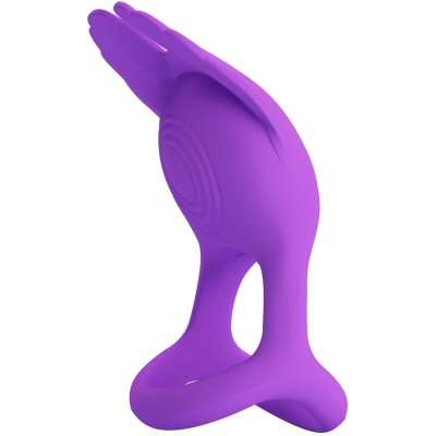 PRETTY LOVE - ANEL PARA PÊNIS VIBRANTE 7 VIBRAÇÕES SILICONE ROXO - D-238733 - Dona Pimenta