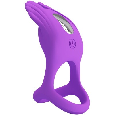 PRETTY LOVE - ANEL PARA PÊNIS VIBRANTE 7 VIBRAÇÕES SILICONE ROXO - D-238733 - Dona Pimenta