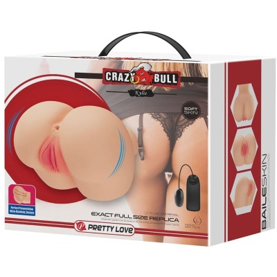 CRAZY BULL - VIBRADOR REALISTA DE VAGINA E NUS KYLIE - D-238755 - Dona Pimenta