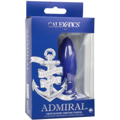 ADMIRAL - VIBRADOR TORPEDO ANAL PLUG AZUL - D-238335 - Dona Pimenta