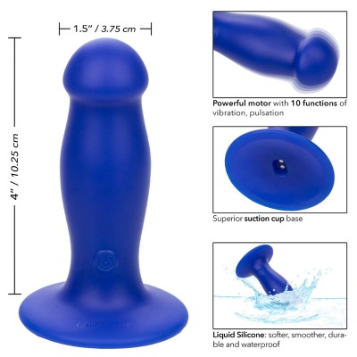 ADMIRAL - VIBRADOR ANAL PLUG PRIMEIRO IMEDIATO AZUL - D-238336 - Dona Pimenta