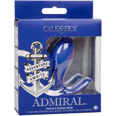 ADMIRAL - ESTIMULADOR DE PRÓSTATA E VIBRADOR RIMMING AZUL - D-238325 - Dona Pimenta