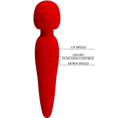 PRETTY LOVE - MAREDITH MASSAGER 12 MODOS DE VIBRAO VERMELHO - D-238708 - Dona Pimenta