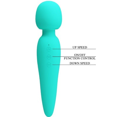 PRETTY LOVE - MAREDITH MASSAGER 12 MODOS DE VIBRAO AQUA GREEN - D-238710 - Dona Pimenta