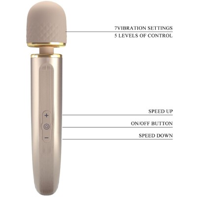 PRETTY LOVE - MASSAGER 7 MODOS DE VIBRAO CHAMPAGNE - D-238724 - Dona Pimenta