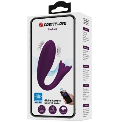 PRETTY LOVE - JAYLEEN VIBRADOR APP CONTROLE REMOTO ROXO - D-238727 - Dona Pimenta