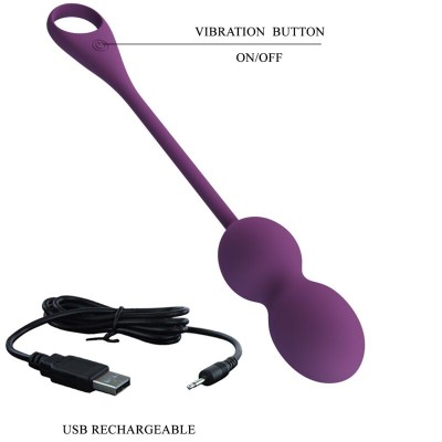 PRETTY LOVE - ELVIRA KEGEL BALLS APP CONTROLE REMOTO ROXO - D-238731 - Dona Pimenta