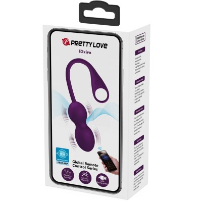 PRETTY LOVE - ELVIRA KEGEL BALLS APP CONTROLE REMOTO ROXO - D-238731 - Dona Pimenta