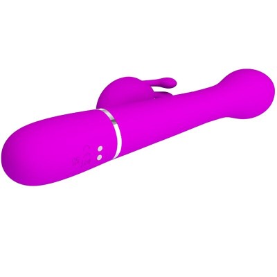 PRETTY LOVE - VIBRADOR DEJON COELHO 3 EM 1 MULTIFUNO VIOLETA - D-238772 - Dona Pimenta