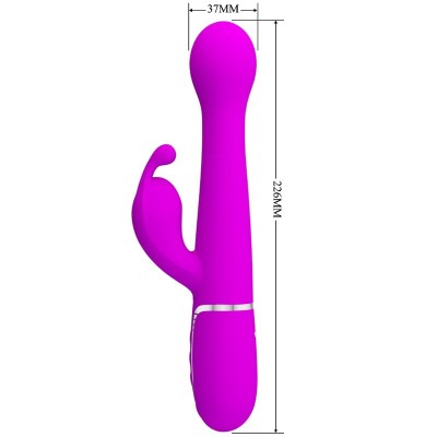 PRETTY LOVE - VIBRADOR DEJON COELHO 3 EM 1 MULTIFUNO VIOLETA - D-238772 - Dona Pimenta