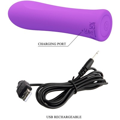 PRETTY LOVE - VIBRADOR ALFREDA SUPER POWER AQUA ROXO - D-238778 - Dona Pimenta