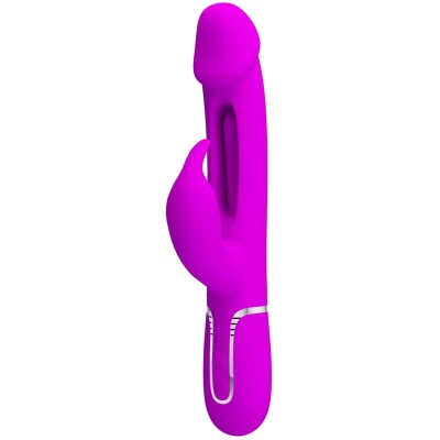 PRETTY LOVE - VIBRADOR COELHO DEJON 3 EM 1 MULTIFUNO AQUA VERDE - D-238779 - Dona Pimenta