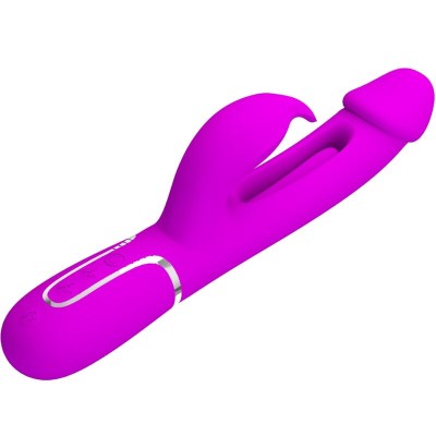 PRETTY LOVE - VIBRADOR COELHO DEJON 3 EM 1 MULTIFUNO AQUA VERDE - D-238779 - Dona Pimenta