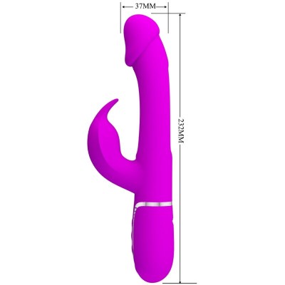 PRETTY LOVE - VIBRADOR COELHO DEJON 3 EM 1 MULTIFUNO AQUA VERDE - D-238779 - Dona Pimenta