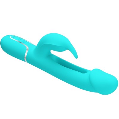 PRETTY LOVE - VIBRADOR COELHO DEJON 3 EM 1 MULTIFUNO AQUA VERDE - D-238780 - Dona Pimenta