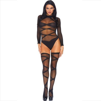 LEG AVENUE - CONJUNTO 2 PEÇAS CORPO E COXA - D-237724 - Dona Pimenta