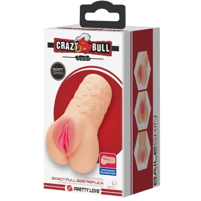 CRAZY BULL - MASTUBADOR EM FORMA DE VAGINA SCARLET - D-238741 - Dona Pimenta