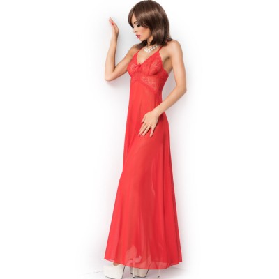 CHILIROSE - CR 3883 BABYDOLL LONGO VERMELHO S/M - D-238938 - Dona Pimenta