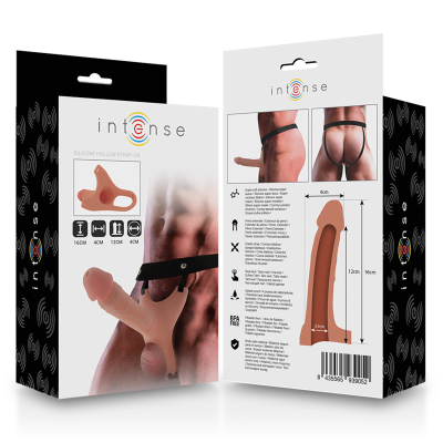 INTENSO - EXTENSO DE SILICONE OCO STRAP-ON 16 X 3,5 CM - D-234363 - Dona Pimenta