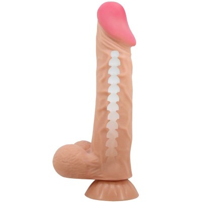 PRETTY LOVE - SÉRIE SLIDING SKIN DILDO REALÍSTICO COM VENTOSA DESLIZANTE PELE 24 CM - D-238759 - Dona Pimenta