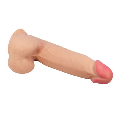 PRETTY LOVE - SÉRIE SLIDING SKIN DILDO REALÍSTICO COM VENTOSA DESLIZANTE PELE 21,8 CM - D-238761 - Dona Pimenta