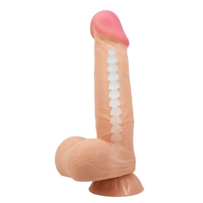 PRETTY LOVE - SÉRIE SLIDING SKIN DILDO REALÍSTICO COM VENTOSA DESLIZANTE PELE 21,8 CM - D-238761 - Dona Pimenta