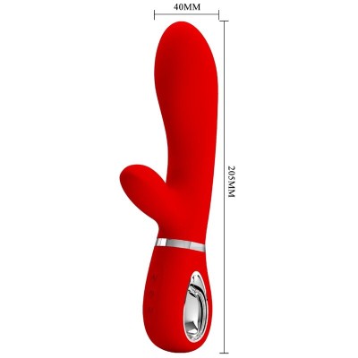 PRETTY LOVE - VIBRADOR MULTIFUNO G-SPOT THOMAS VERMELHO - D-238689 - Dona Pimenta