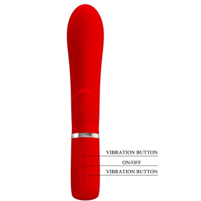 PRETTY LOVE - VIBRADOR MULTIFUNO G-SPOT THOMAS VERMELHO - D-238689 - Dona Pimenta