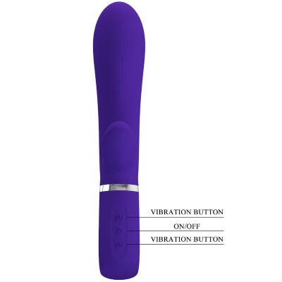 PRETTY LOVE - VIBRADOR MULTIFUNO G-SPOT THOMAS ROXO - D-238690 - Dona Pimenta