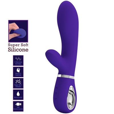 PRETTY LOVE - VIBRADOR MULTIFUNO G-SPOT THOMAS ROXO - D-238690 - Dona Pimenta