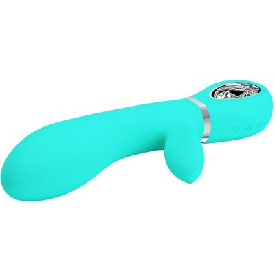 PRETTY LOVE - VIBRADOR MULTIFUNO G-SPOT THOMAS AQUA VERDE - D-238691 - Dona Pimenta