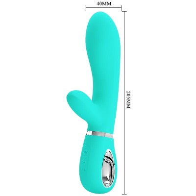 PRETTY LOVE - VIBRADOR MULTIFUNO G-SPOT THOMAS AQUA VERDE - D-238691 - Dona Pimenta