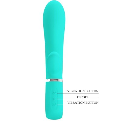 PRETTY LOVE - VIBRADOR MULTIFUNO G-SPOT THOMAS AQUA VERDE - D-238691 - Dona Pimenta